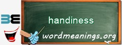 WordMeaning blackboard for handiness